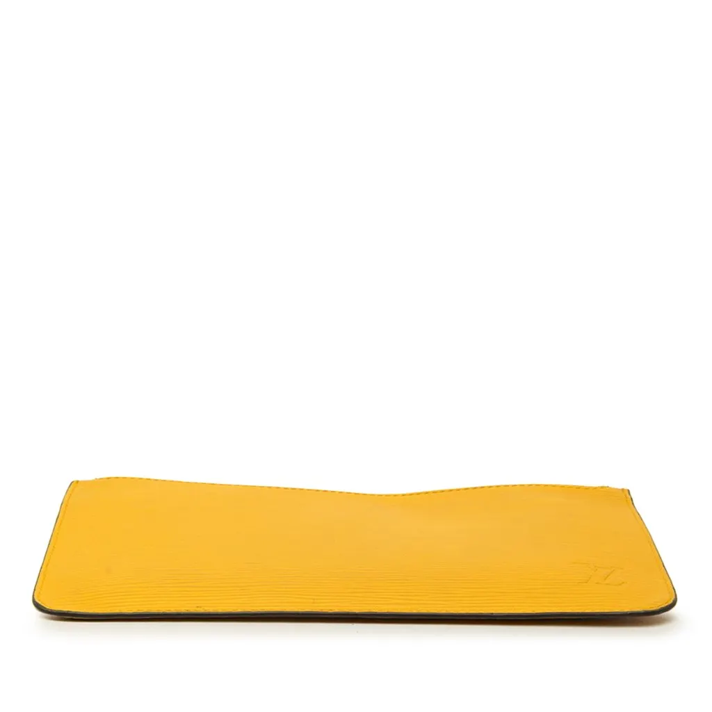 Louis Vuitton Epi Neverfull Pouch Yellow Leather Very good - Inside View