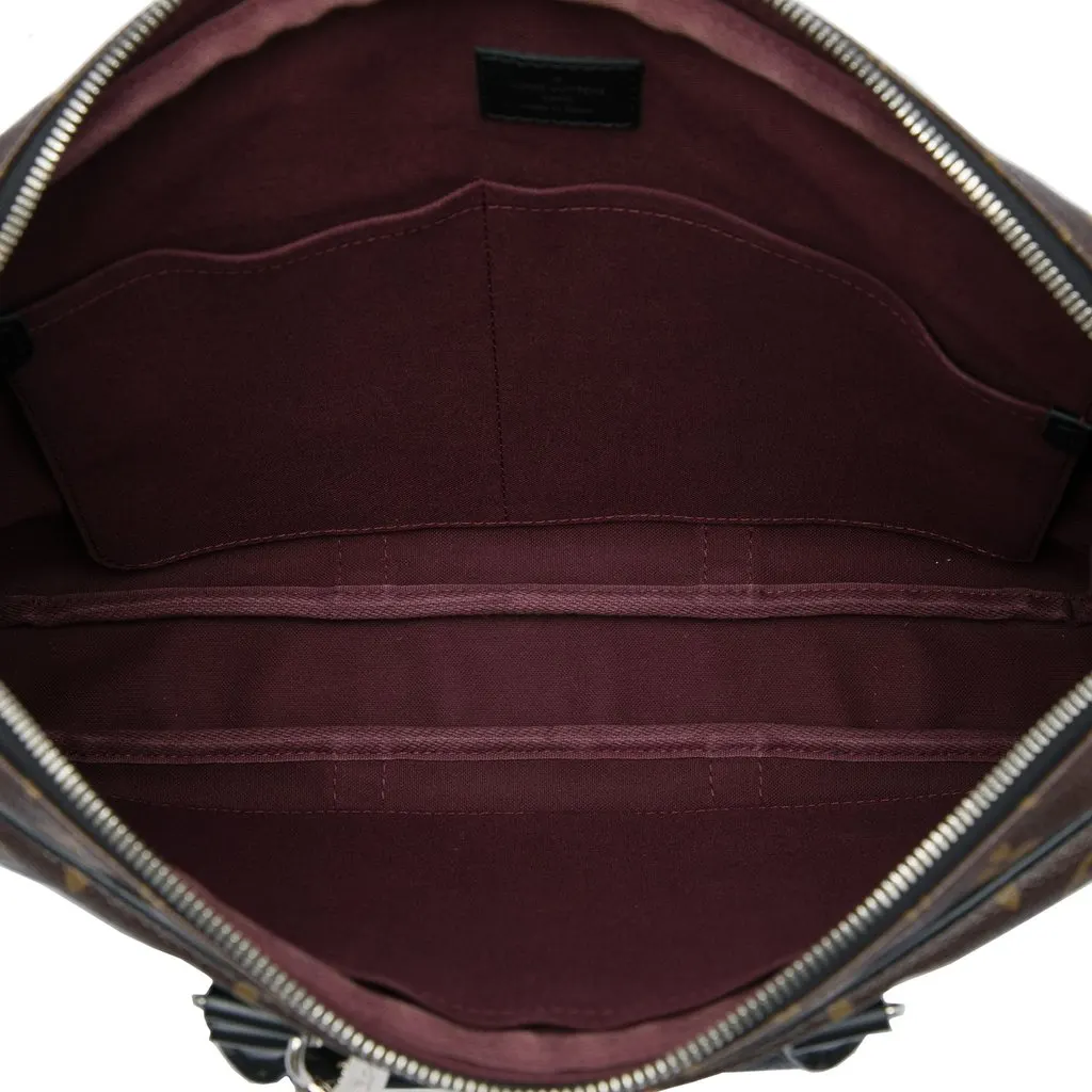 Louis Vuitton Monogram Macassar Porte Documents Jour Brown Canvas Very good - Model View