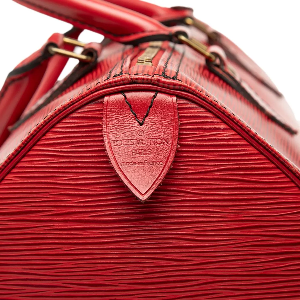 Louis Vuitton Epi Speedy 30 Red Leather Very good - Box View