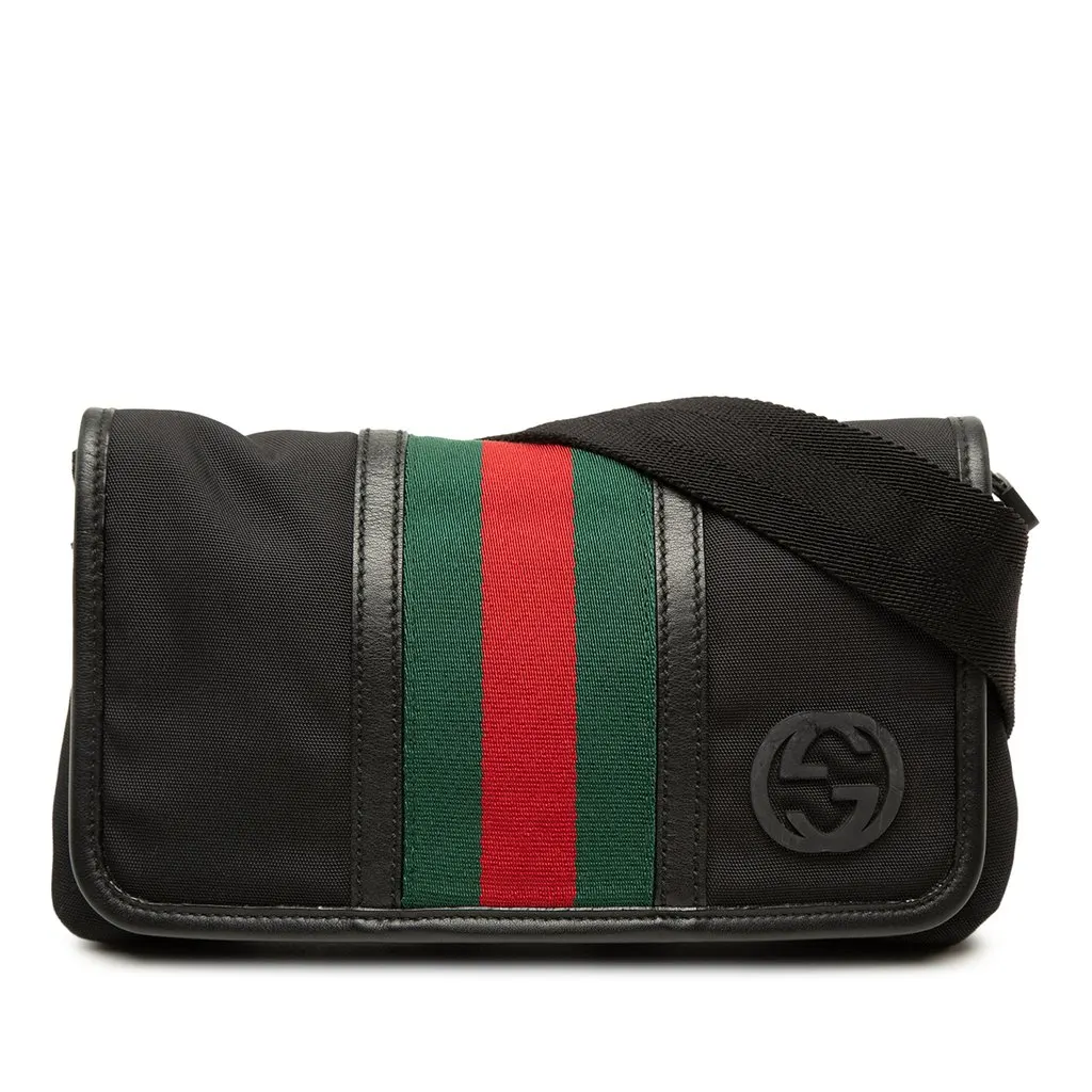 Gucci Nylon Interlocking G Web Belt Bag