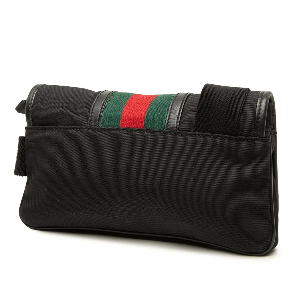 Gucci Nylon Interlocking G Web Belt Bag Black Polyamide Very good - Back View