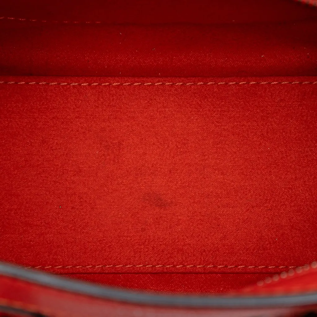 Celine Nano Leather Luggage Tote Orange Leather Very good - Model View