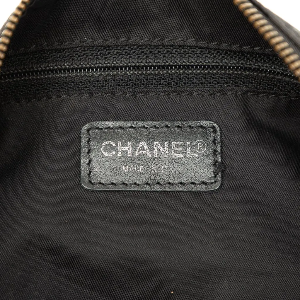 Chanel New Travel Line Nylon Barrel Shoulder Bag Black Polyamide Good - Box View