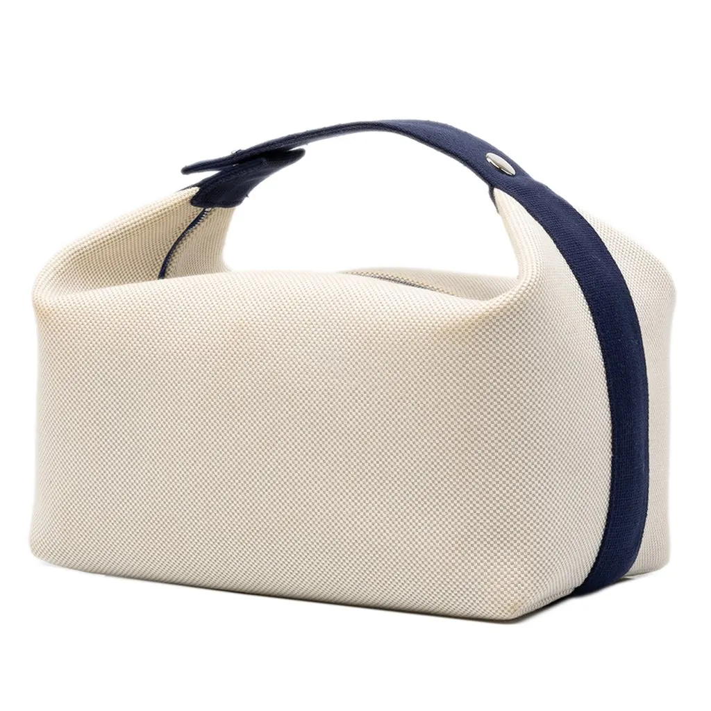 Hermès Large Toile Bride A Brac Cabriole Case Beige Canvas Good - Back View