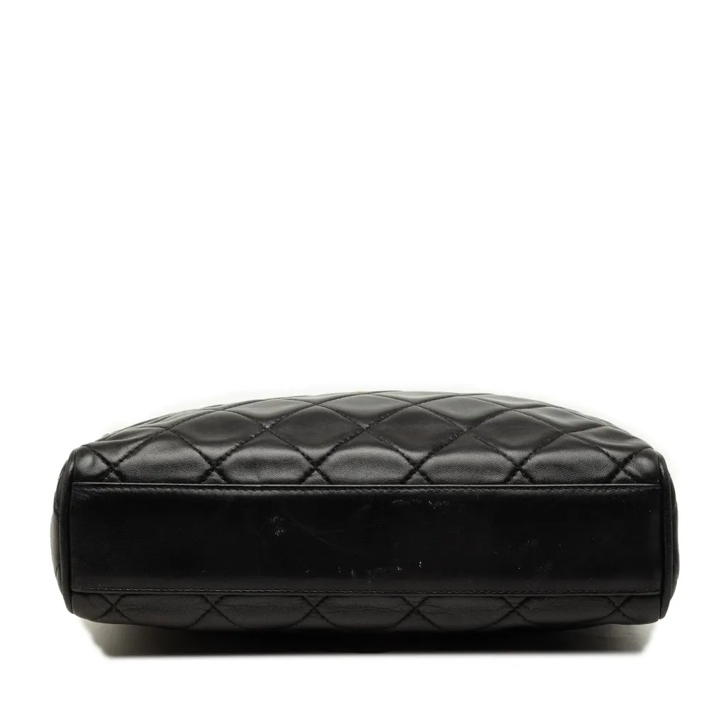 Chanel CC Quilted Lambskin Camera Bag Black Leather Very good - Inside View