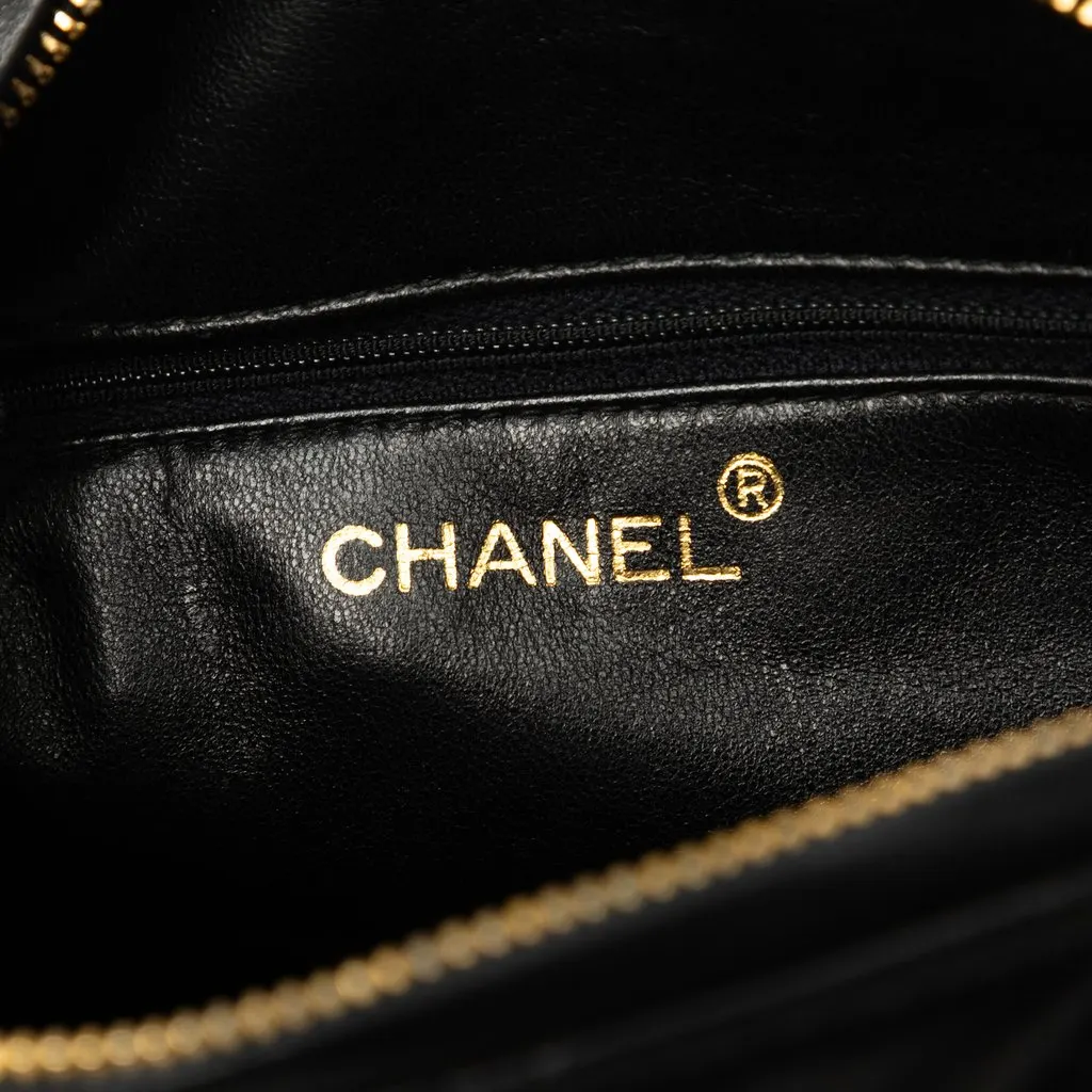 Chanel CC Quilted Lambskin Camera Bag Black Leather Very good - Box View
