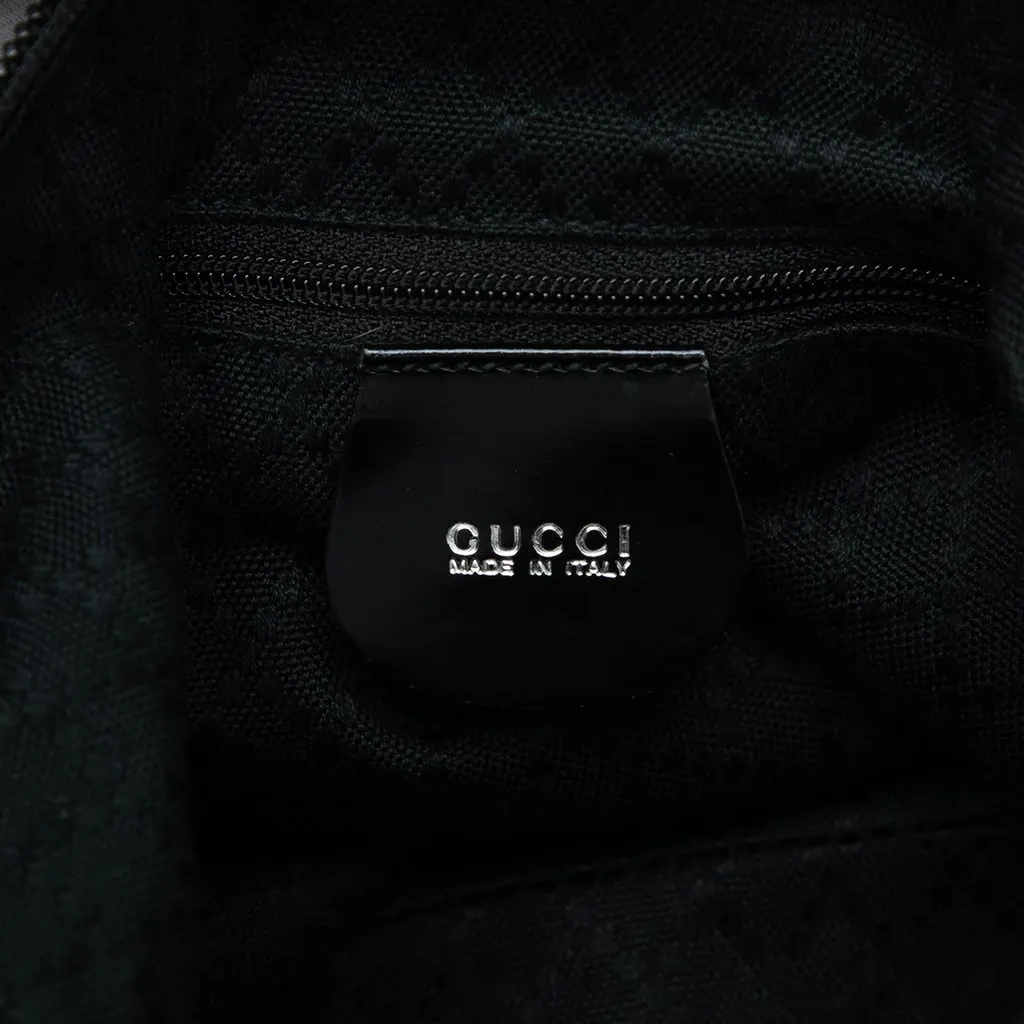 Gucci Nylon Bamboo Shoulder Bag Black Polyamide Good - Box View
