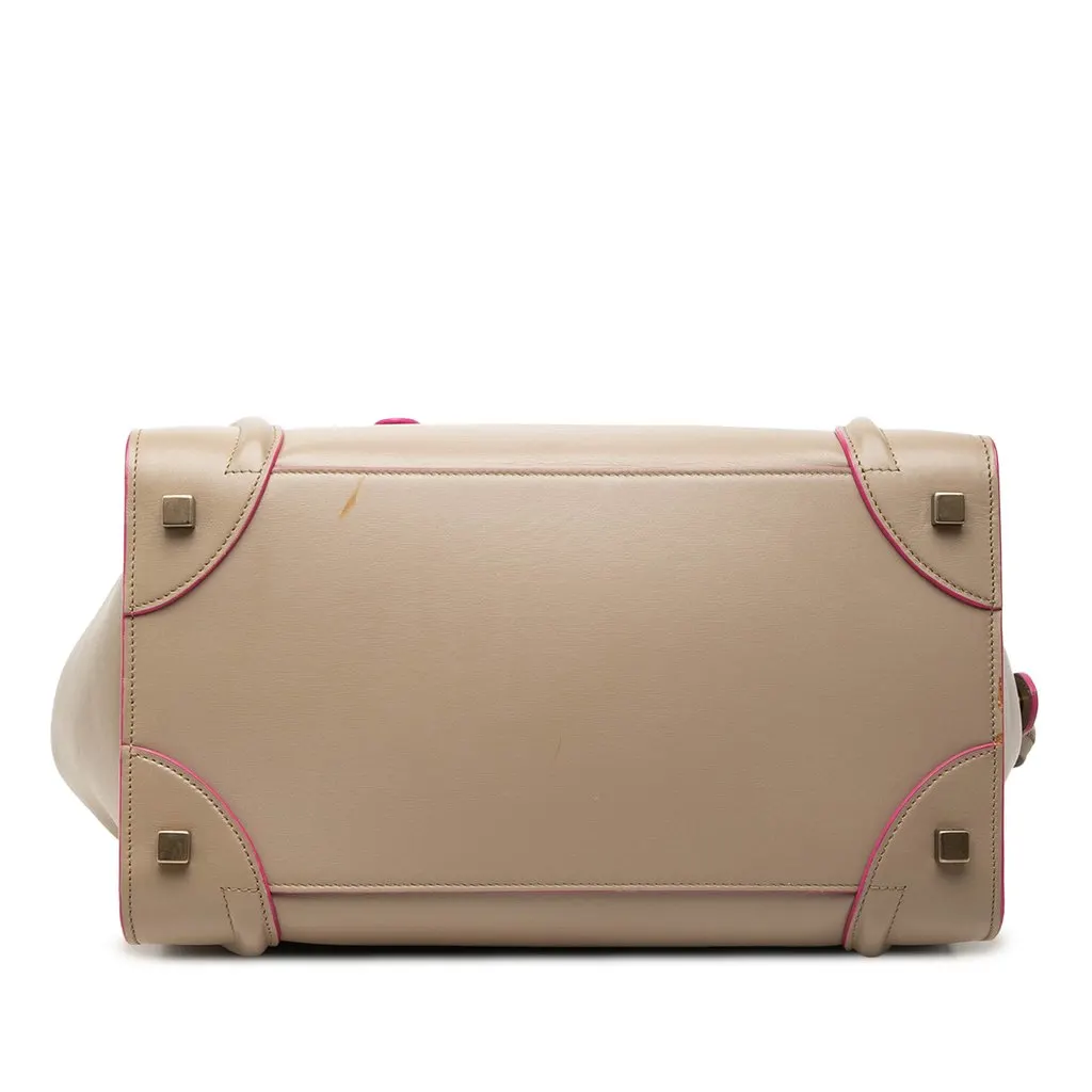Celine Mini Smooth Calfskin Luggage Tote Beige Leather Very good - Inside View