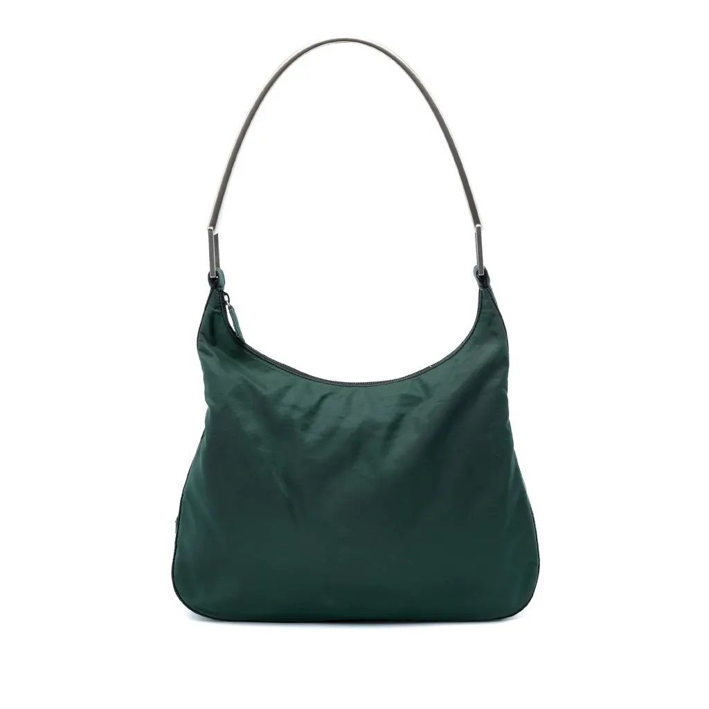 Prada Tessuto Shoulder Bag Green Very good - Front View