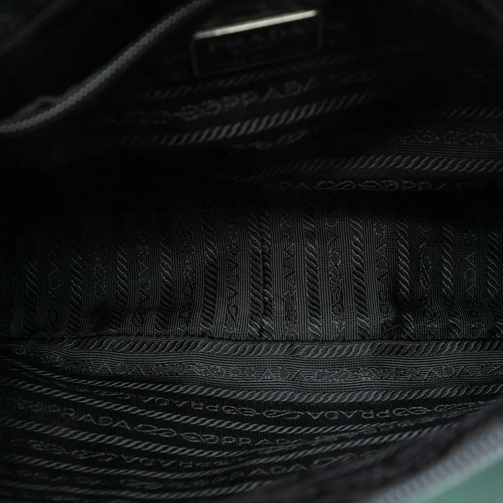 Prada Tessuto Shoulder Bag Green Very good - Model View