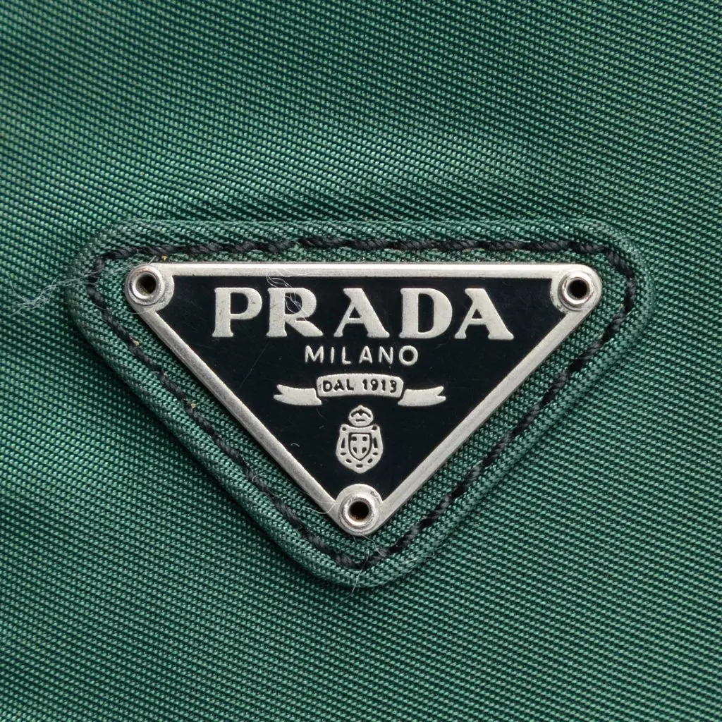 Prada Tessuto Shoulder Bag Green Very good - Box View