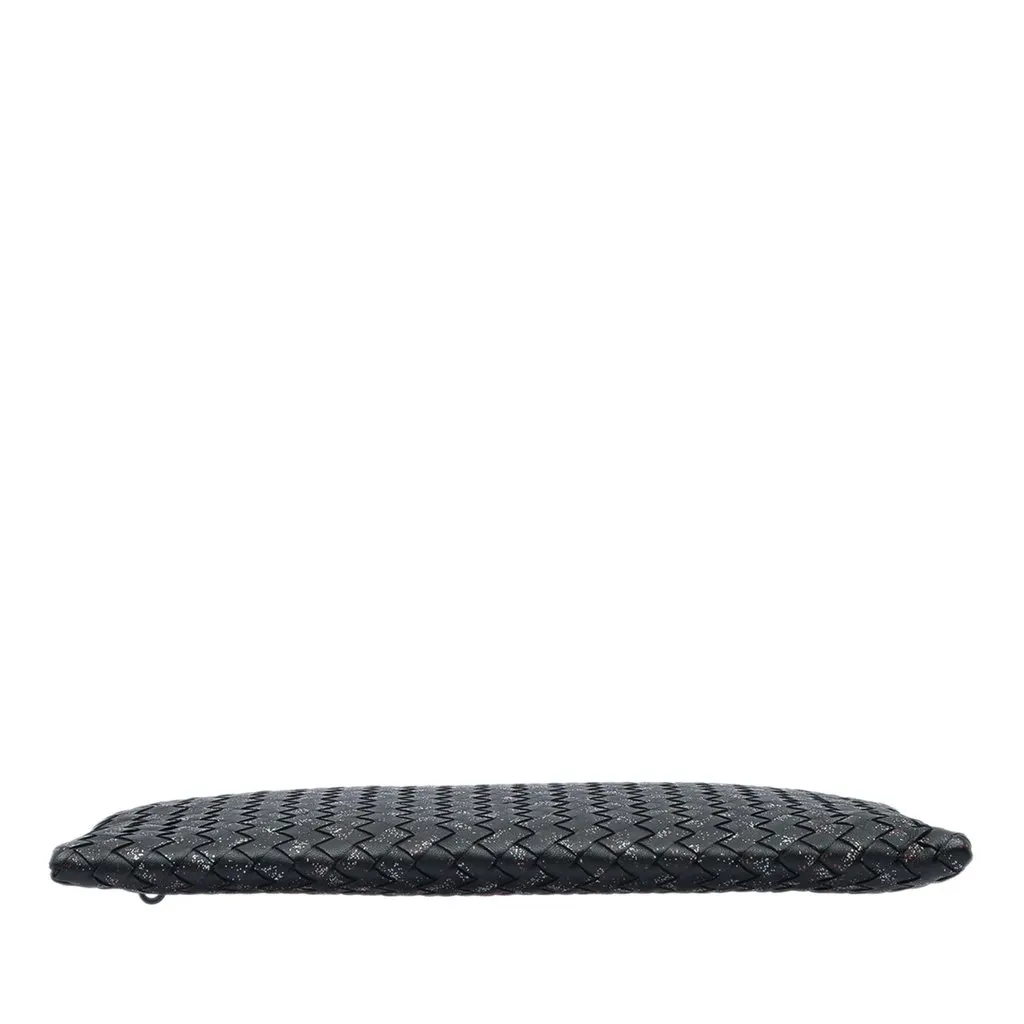 Bottega Veneta Nappa Intrecciato Micro Dot Clutch Black Leather Very good - Inside View