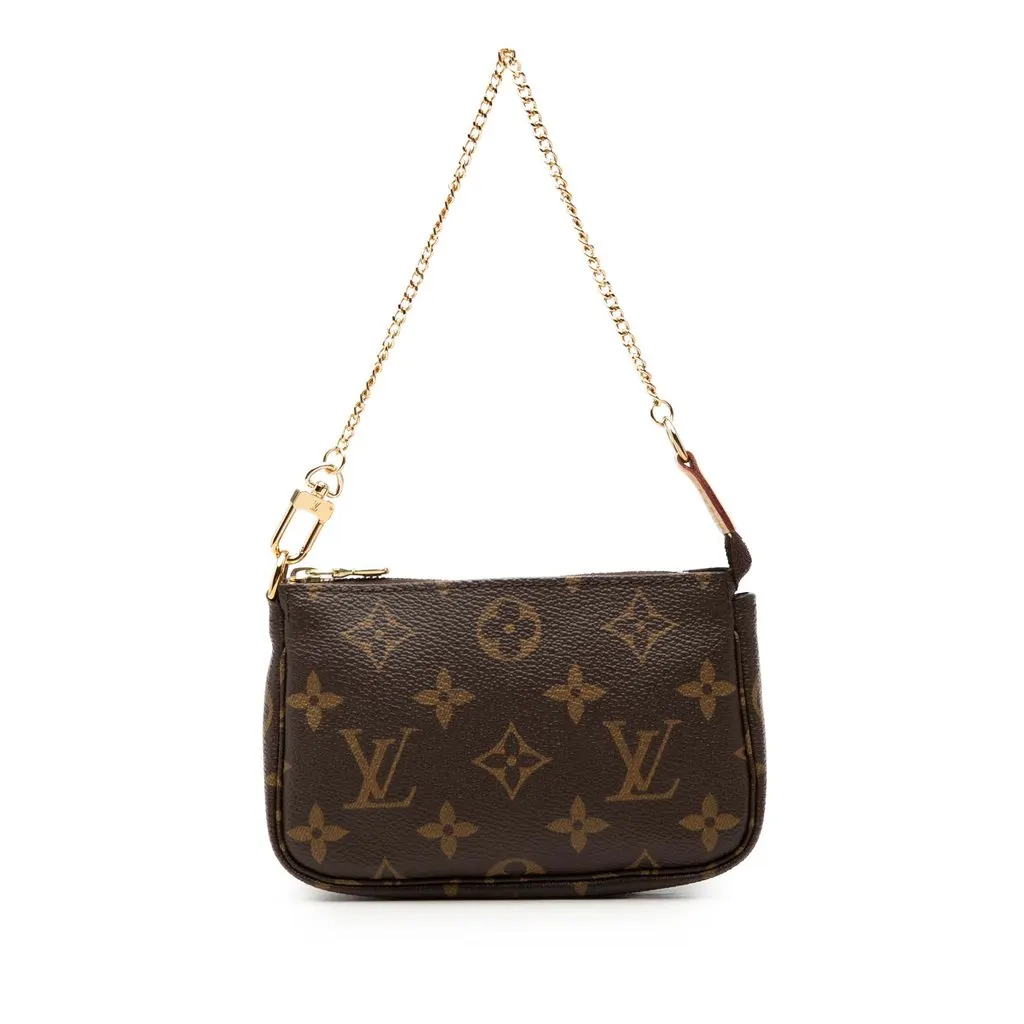 Louis Vuitton Monogram Mini Pochette Accessoires Brown Very good - Front View