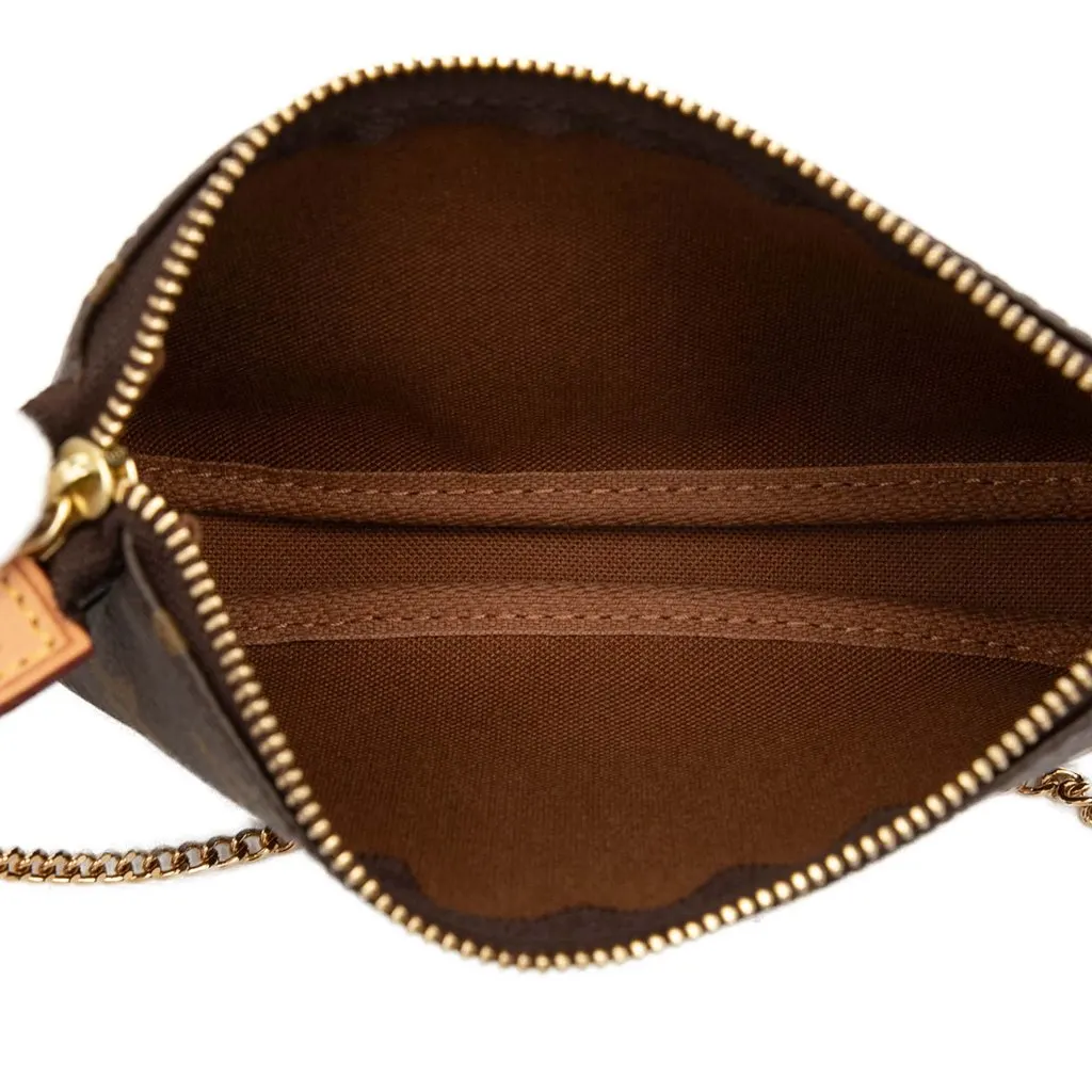 Louis Vuitton Monogram Mini Pochette Accessoires Brown Very good - Model View