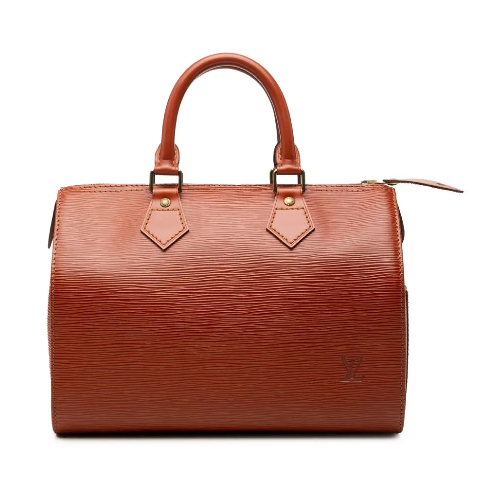 Louis Vuitton Epi Speedy 25 Brown Leather Good - Front View