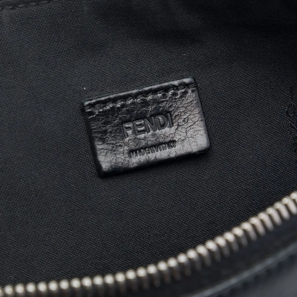 Fendi Leather Monster Clutch Black Leather Very good - Box View