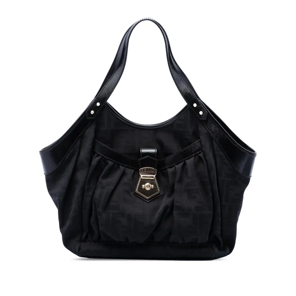Fendi Zucca Canvas Chef Tote Black Very good - Front View
