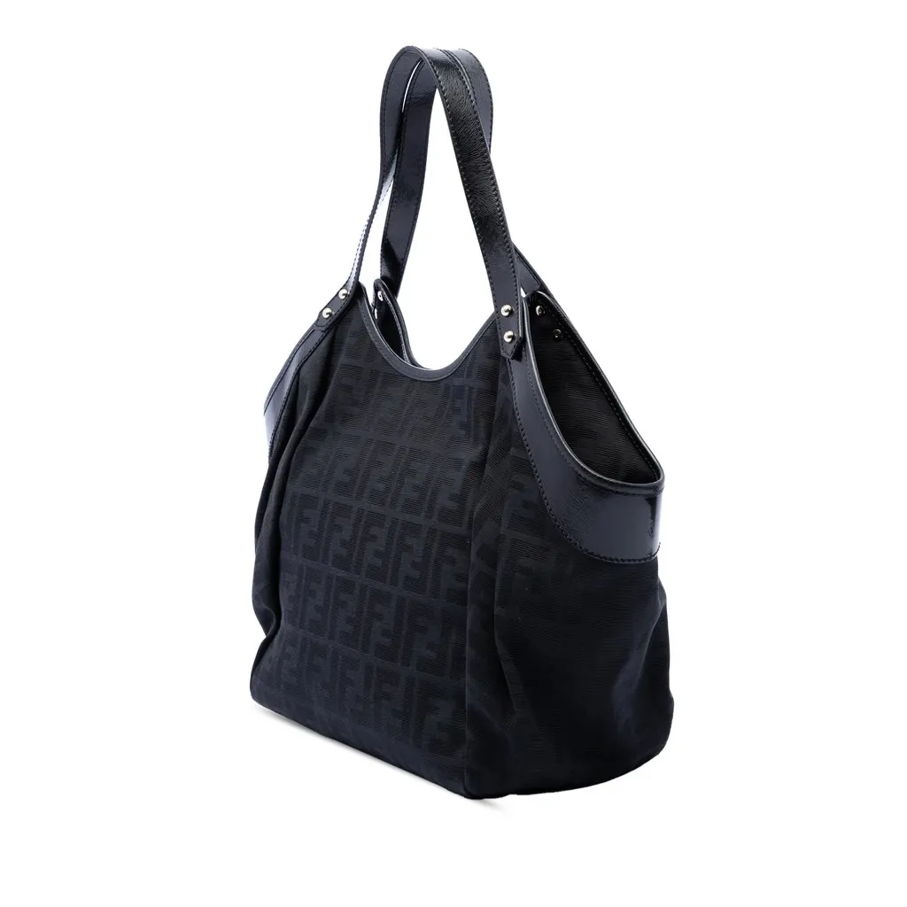 Fendi Zucca Canvas Chef Tote Black Very good - Back View