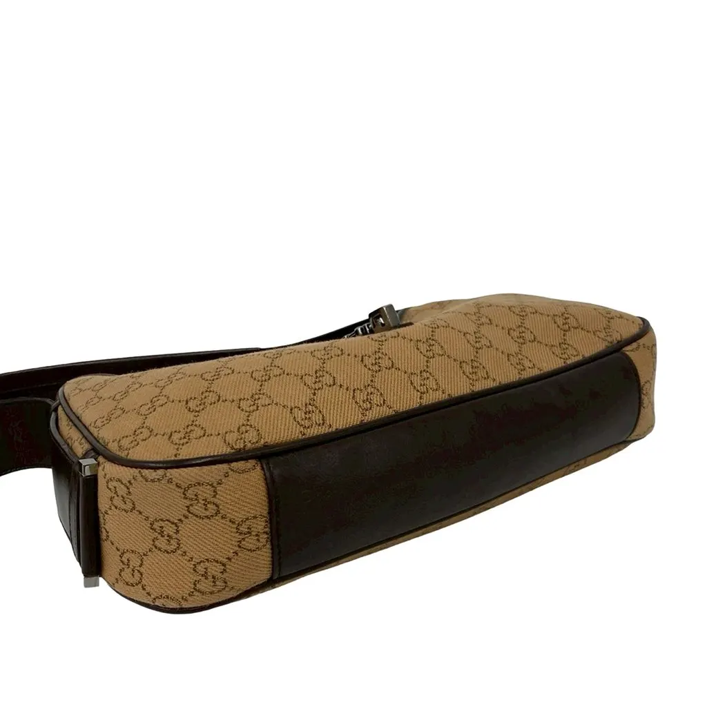 Gucci GG Canvas Jackie Shoulder Bag Brown Leather Very good - Inside View