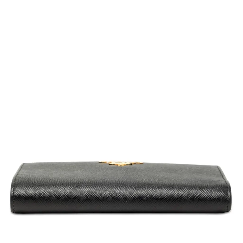 Prada Saffiano Bifold Long Wallet Black Leather Very good - Inside View