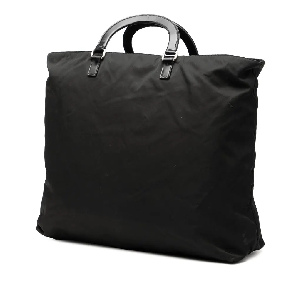 Prada Tessuto Canapa Logo Satchel Black Very good - Back View
