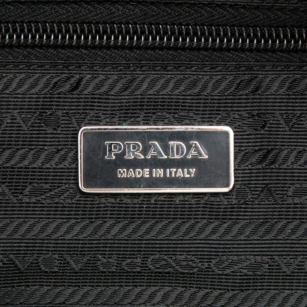 Prada Tessuto Canapa Logo Satchel Black Very good - Box View
