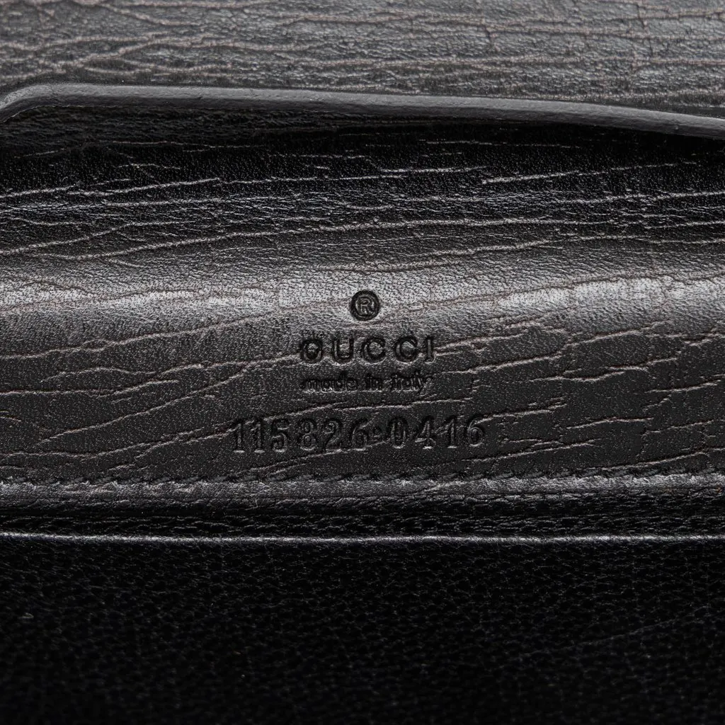 Gucci Calfskin Bamboo Bar Crossbody Black Leather Good - Box View