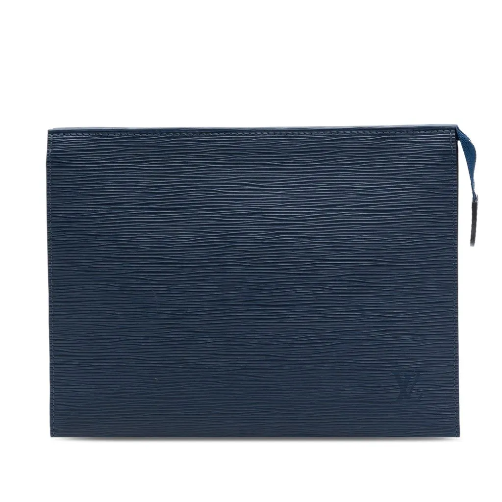 Louis Vuitton Epi Toiletry Pouch 26 Blue Leather Very good - Front View