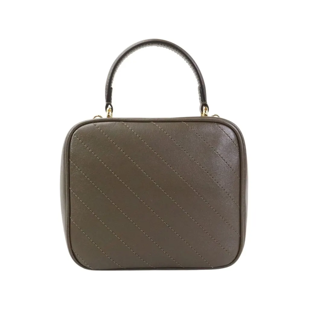 Gucci Matelasse Calfskin Blondie Top Handle Satchel Brown Leather Very good - Back View