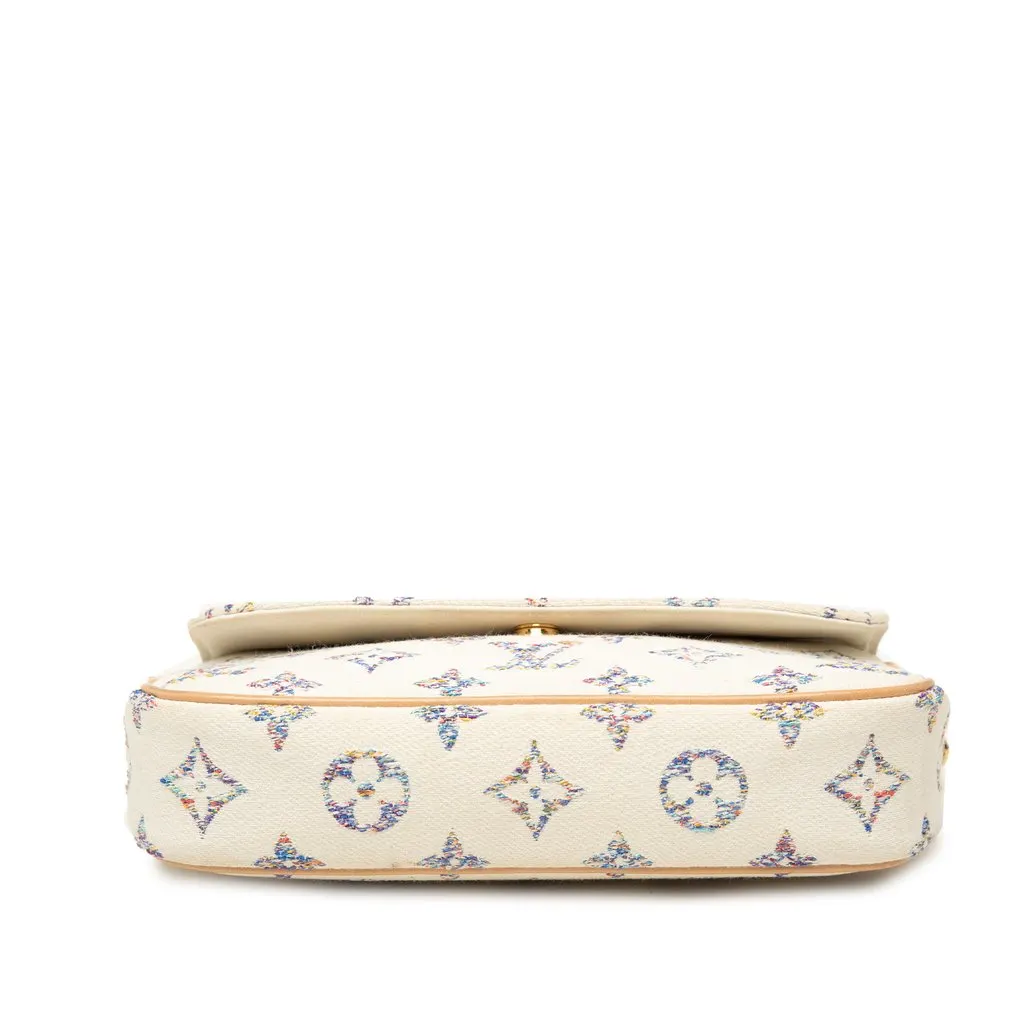 Louis Vuitton Monogram Jacquard Ivy Wallet on Chain White Canvas Good - Inside View