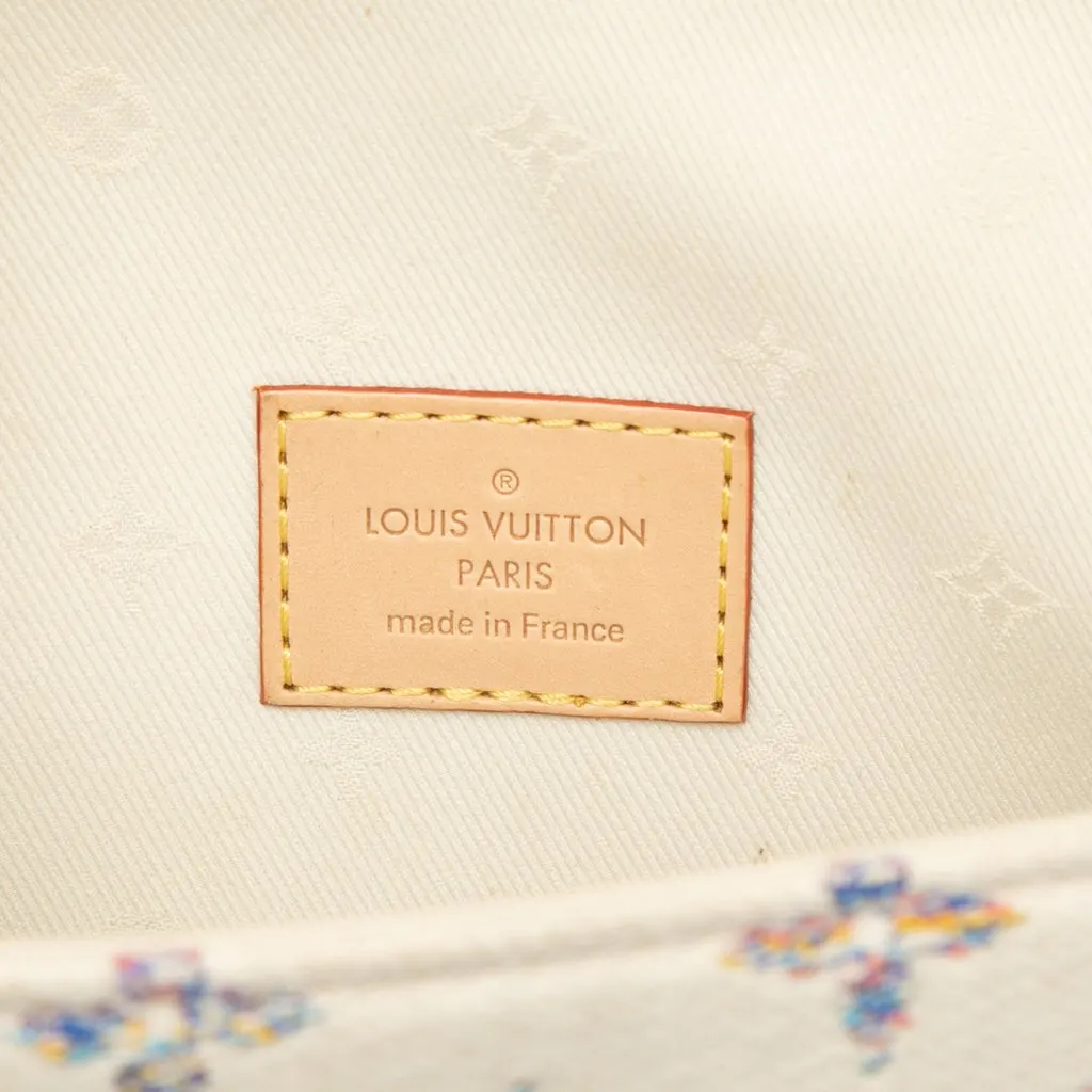 Louis Vuitton Monogram Jacquard Ivy Wallet on Chain White Canvas Good - Box View