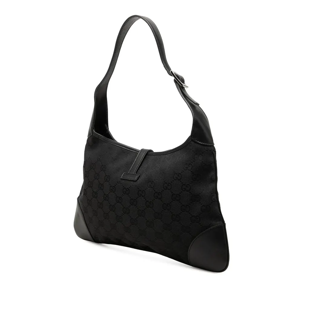 Gucci GG Canvas Jackie Hobo Black Canvas Very good - Back View