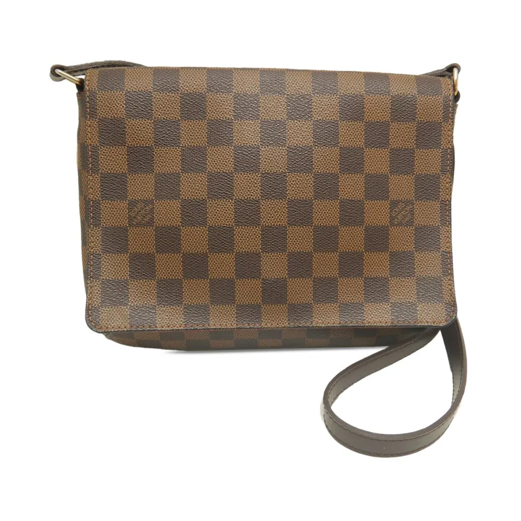 Louis Vuitton Damier Ebene Musette Tango Long Strap Brown Very good - Front View