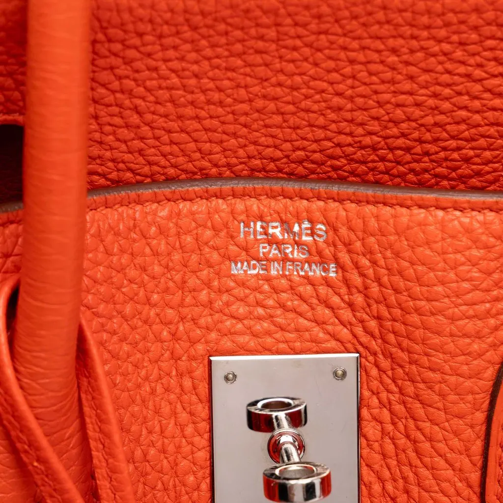 Hermès Togo Birkin Retourne 35 Orange Leather Good - Box View