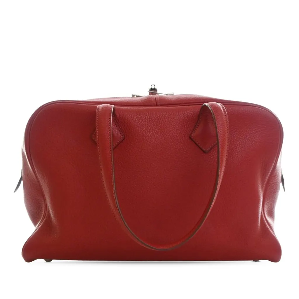 Hermès Clemence Victoria II 35 Red Leather Very good - Back View