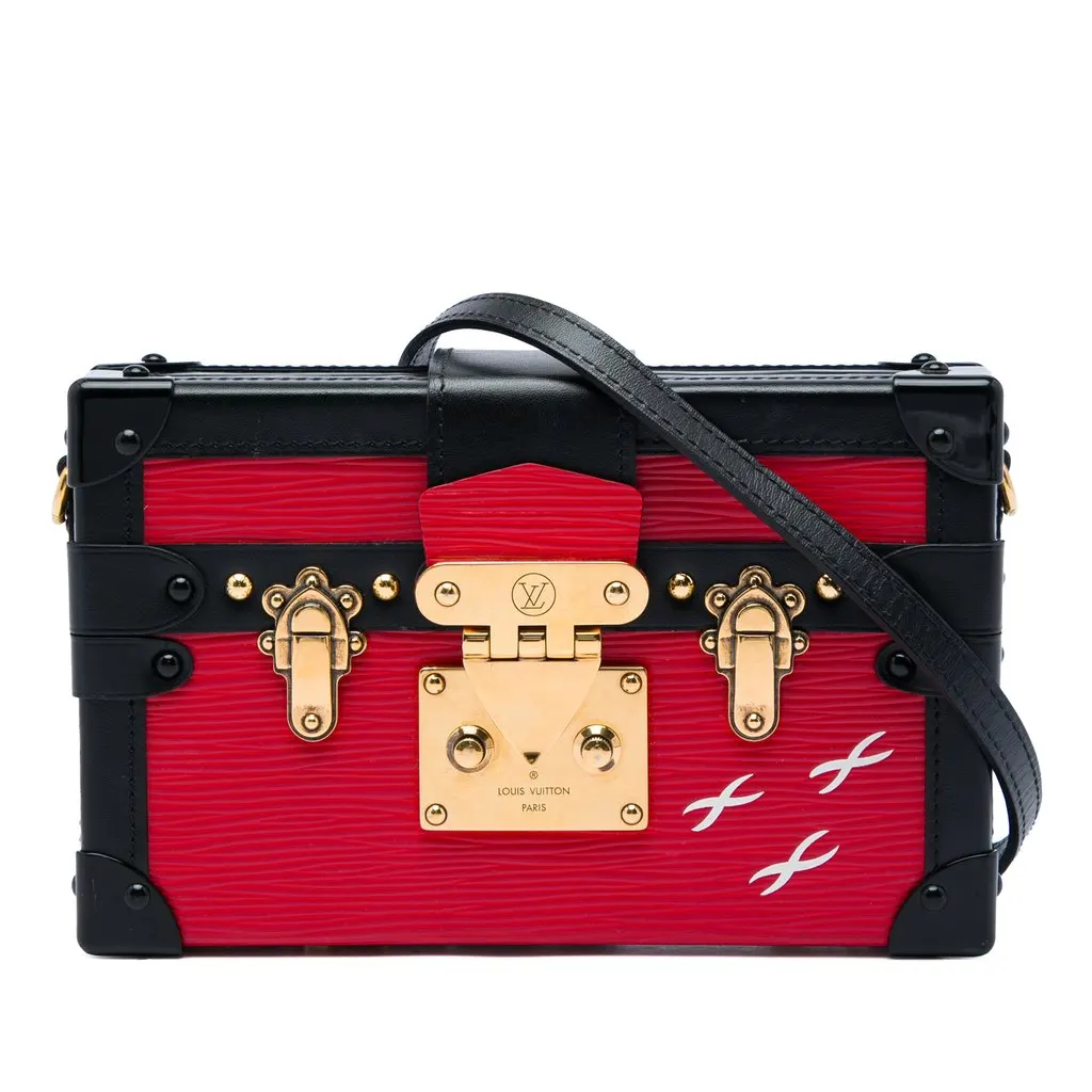 Louis Vuitton Epi Petit Malle Red Leather Good - Front View