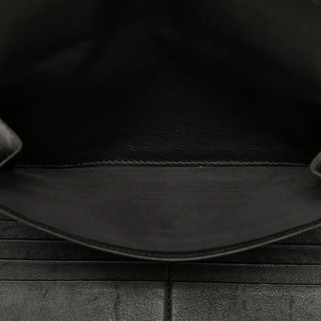 Gucci Guccissima Long Wallet Black Leather Very good - Model View