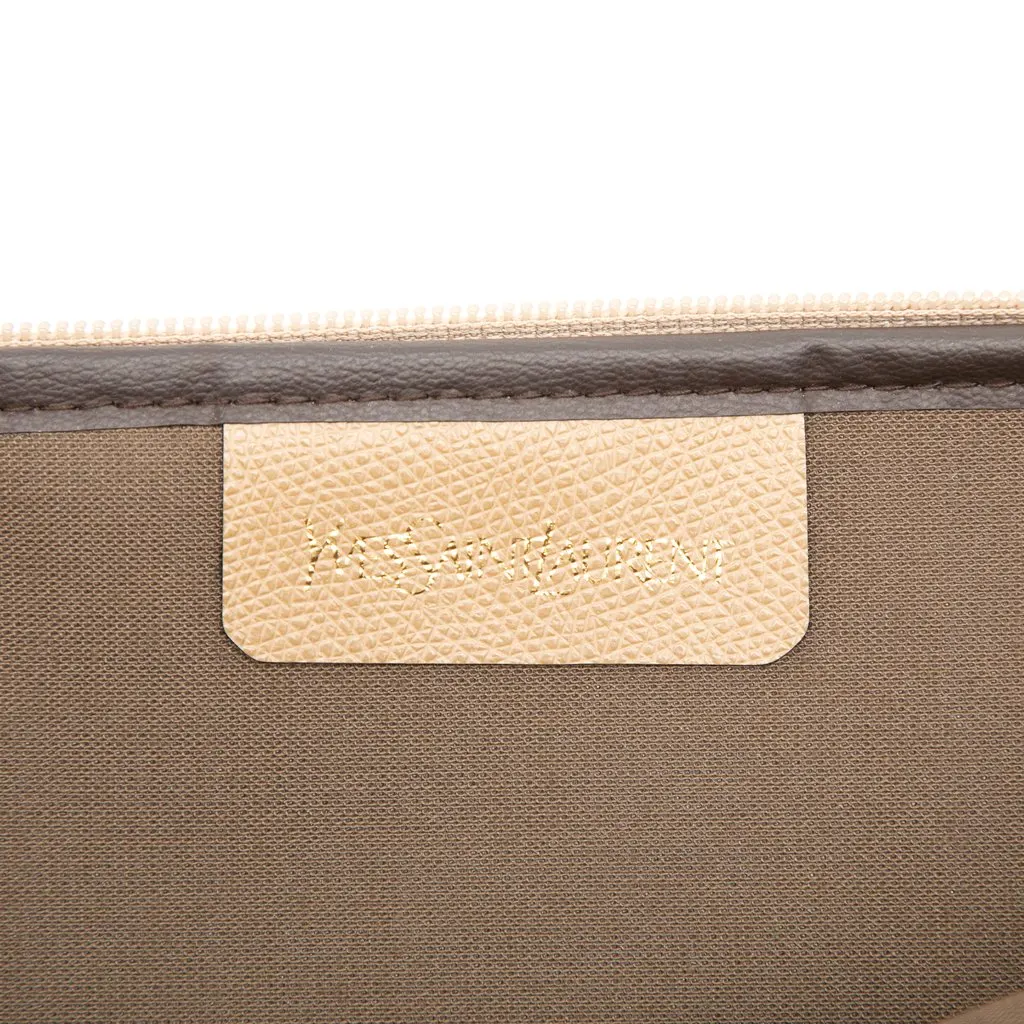 Saint Laurent Coated Canvas Giraffe Print Cosmetic Pouch MultiColor Canvas Very good - Box View