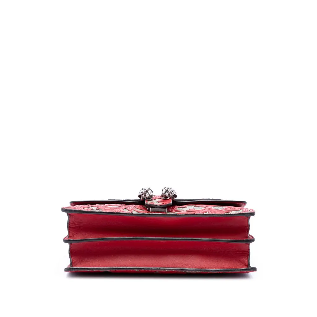 Gucci Medium GG Supreme Arabesque Dionysus Shoulder Bag Red Canvas Very good - Inside View