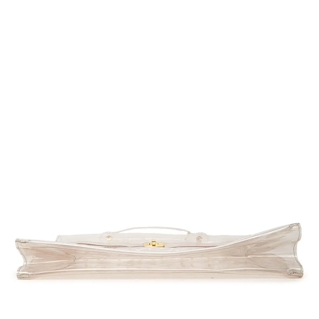 Hermès Vinyl Souvenir De L Exposition Kelly Handbag White Plastic Good - Inside View