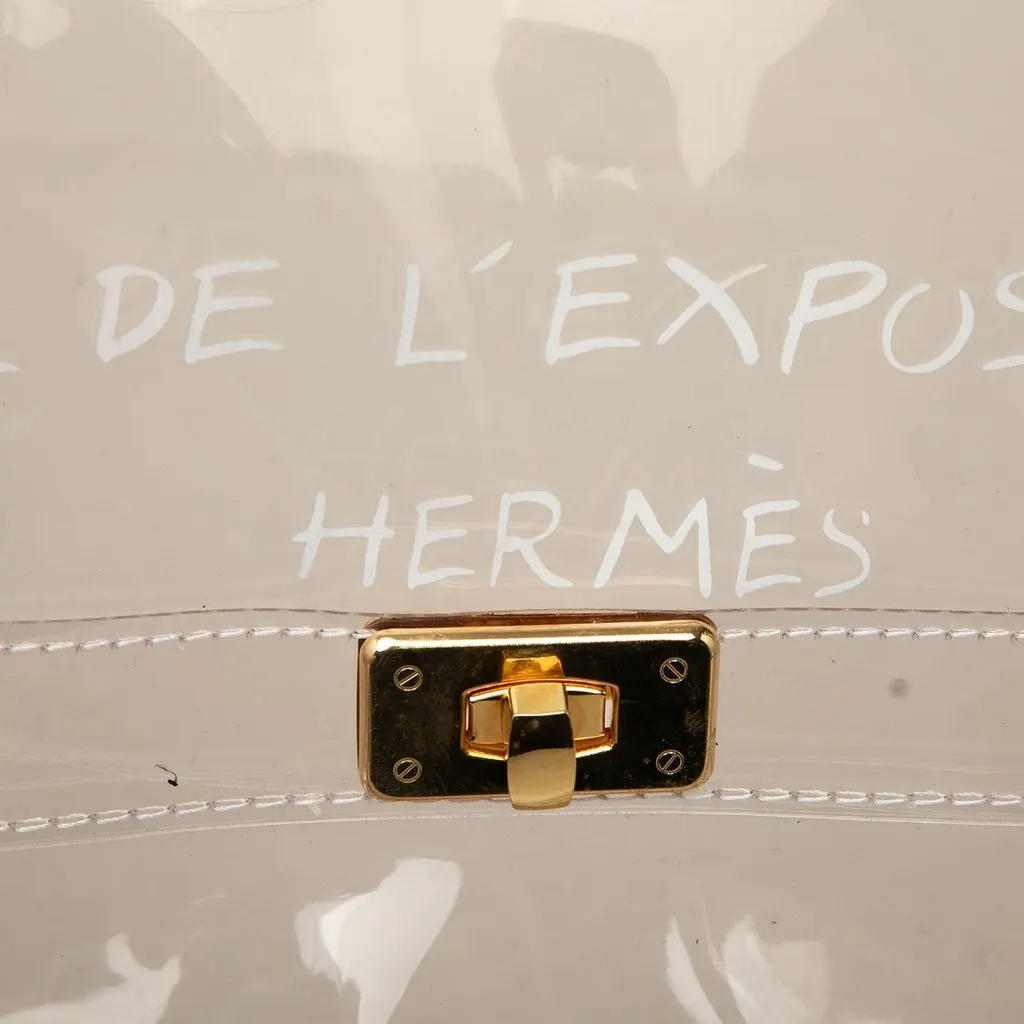 Hermès Vinyl Souvenir De L Exposition Kelly Handbag White Plastic Good - Box View