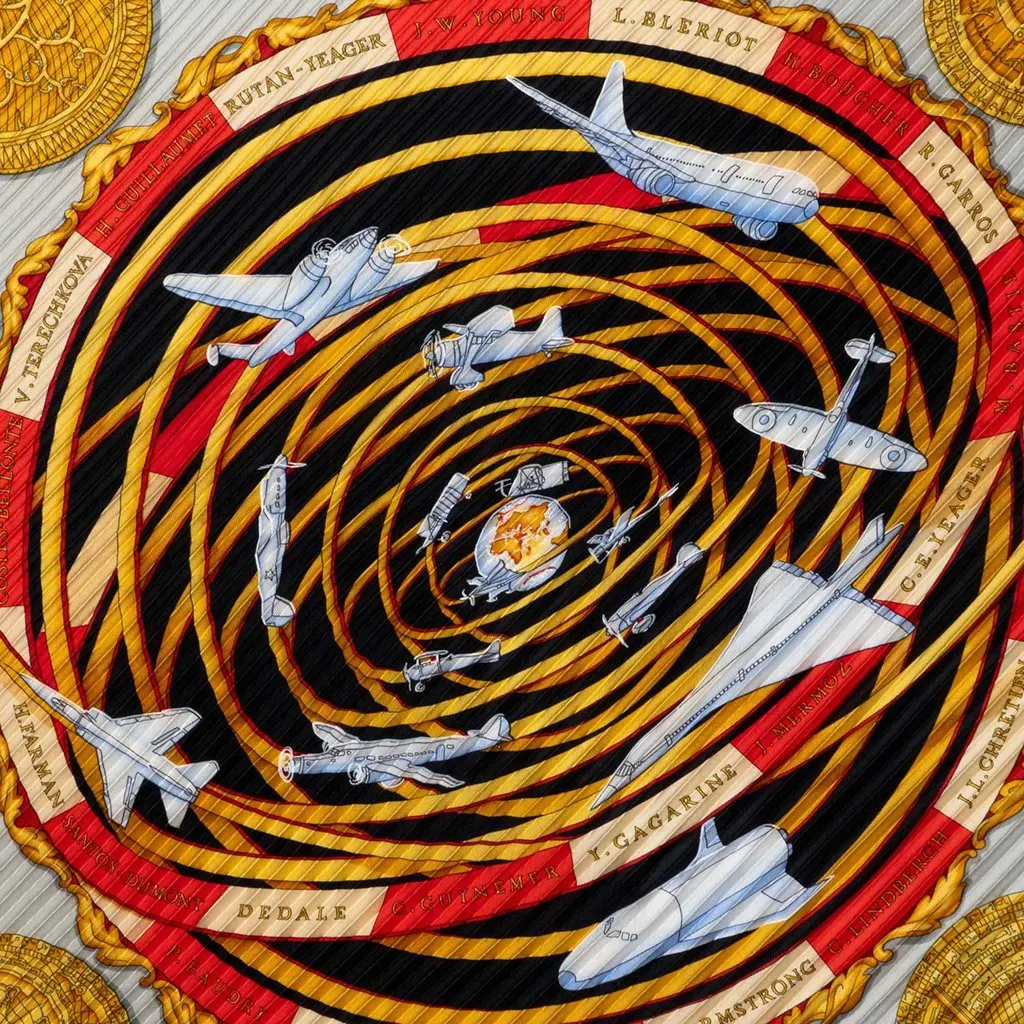 Hermès Reves D Espace Plisse Scarf White Never worn - Model View