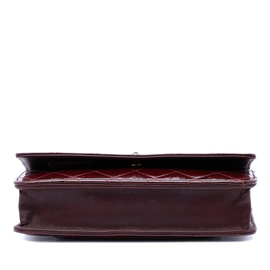 Chanel Quilted Patent Reissue 2.55 Wallet On Chain Red Leather Very good - Inside View