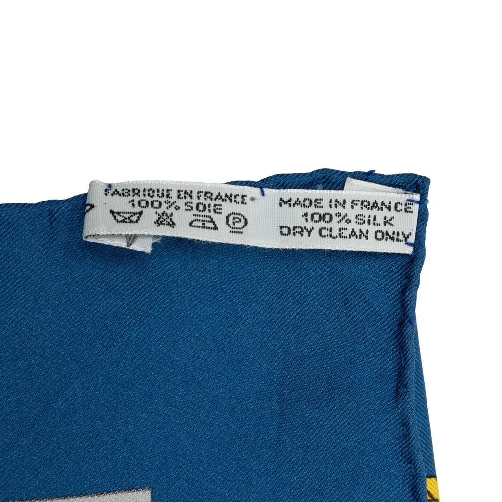 Hermès Le Tarot Silk Scarf 90 Blue Very good - Box View