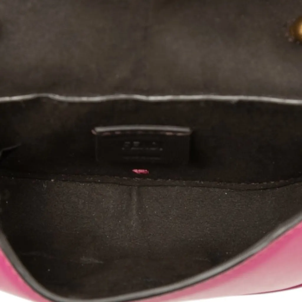 Fendi Nano Leather FF C mon Crossbody Pink Leather Very good - Model View