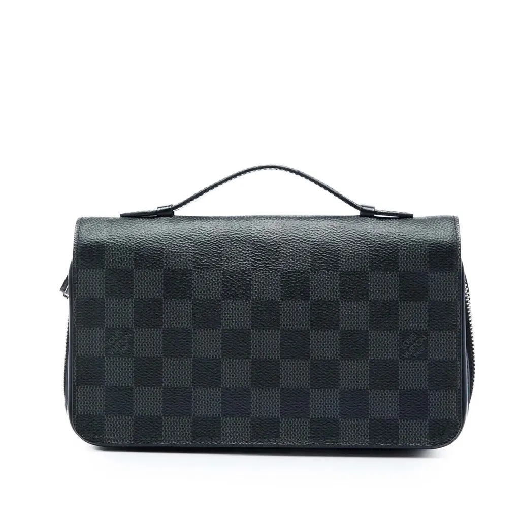 Louis Vuitton Damier Graphite Zippy XL Wallet Black Canvas Very good - Front View