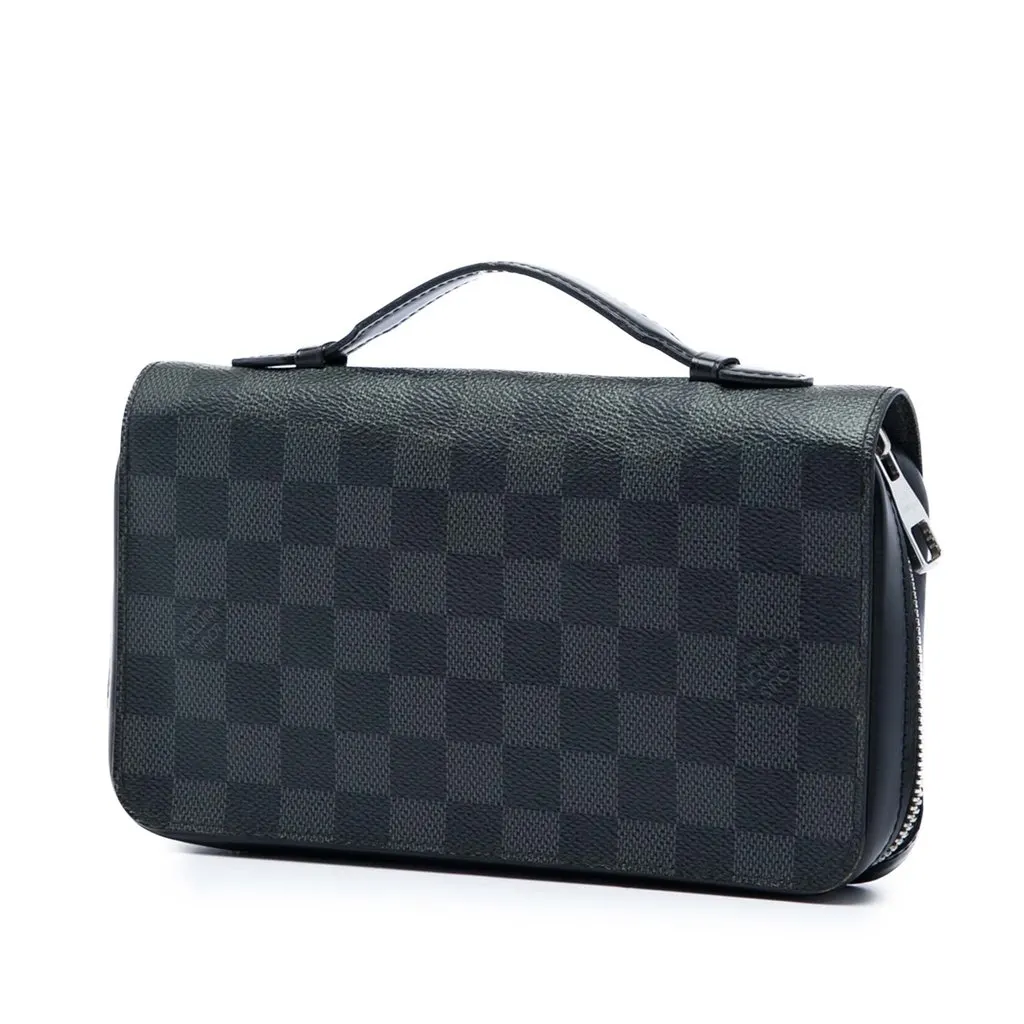 Louis Vuitton Damier Graphite Zippy XL Wallet Black Canvas Very good - Back View