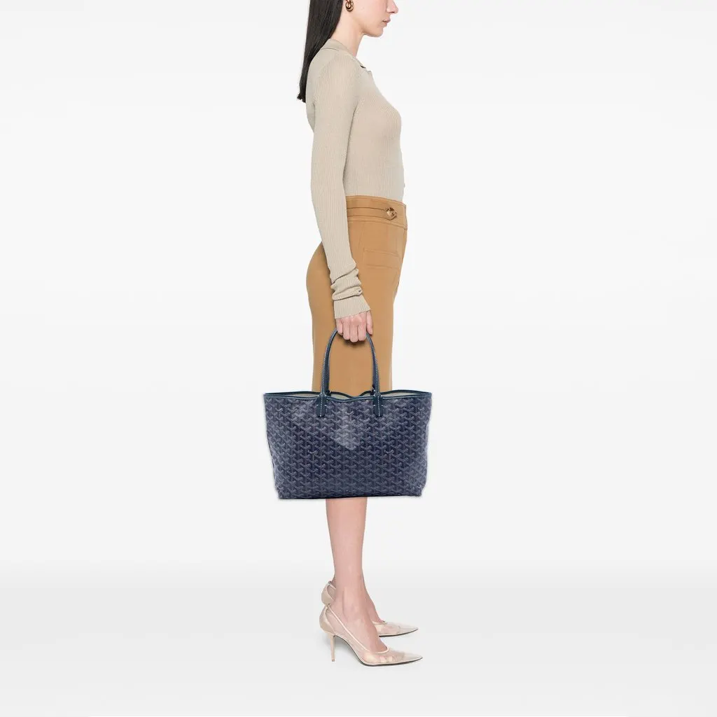 Goyard Goyardine Saint Louis PM Blue Canvas Very good - Box View