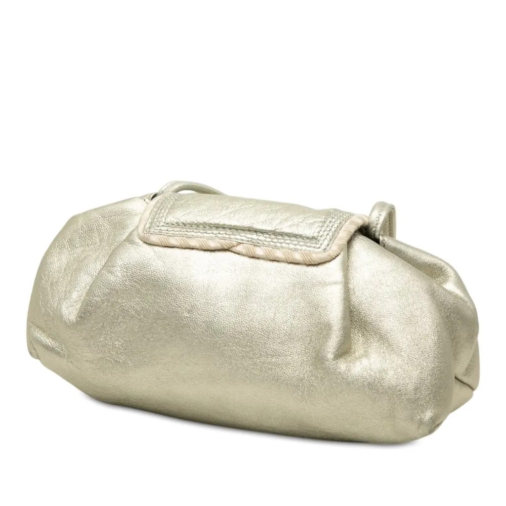 Loewe Mini Metallic Nappa Tassel Crossbody Gold Leather Very good - Back View