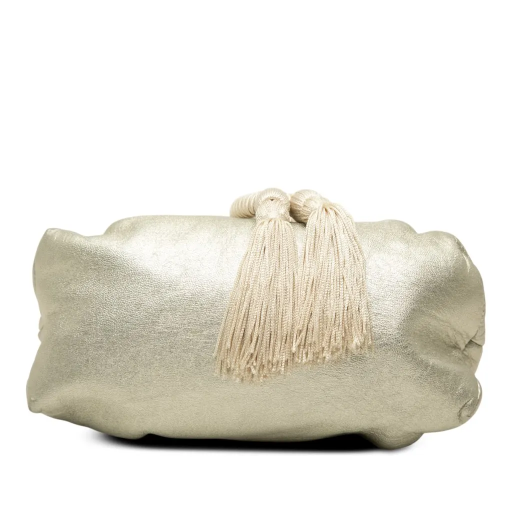 Loewe Mini Metallic Nappa Tassel Crossbody Gold Leather Very good - Inside View
